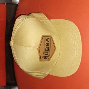 Knuckle Head Bubba Asher Stitched Leather Patch Snapback Trucker Hat Cap Sz M